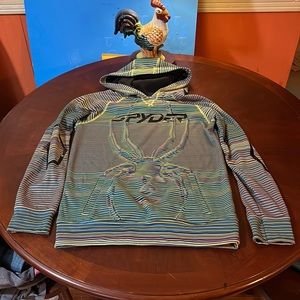 Spyder Men’s Size Large Long Sleeve Multi-Color Hoodie D Good Condition.